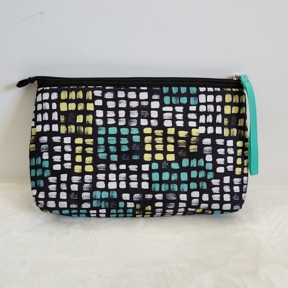 IGLOO Lunch Lined Black White Mint Green Yellow Clutch Bag - Picture 2 of 10